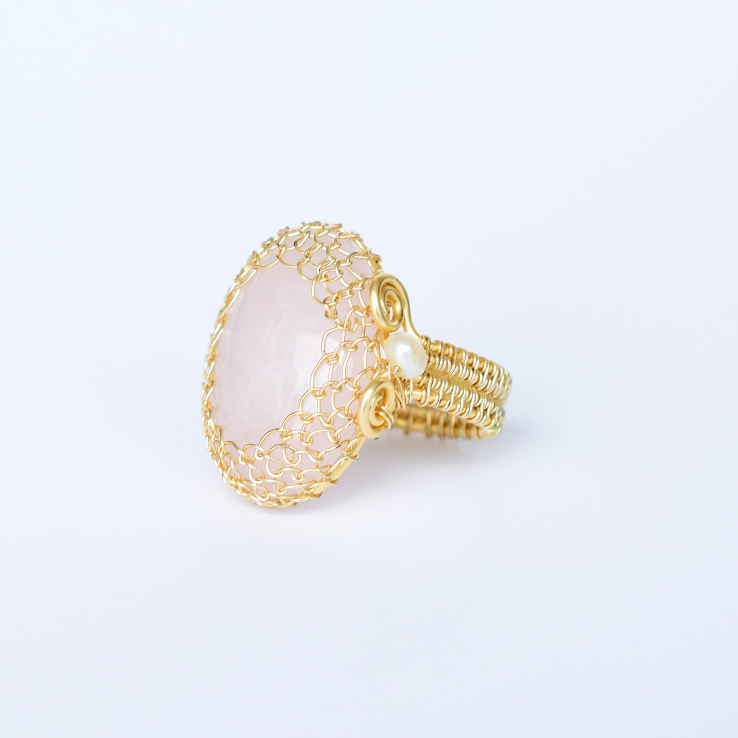 Anillo Cuarzo Rosado