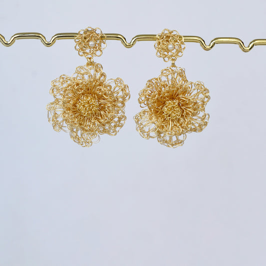 Arete Flor Crochet