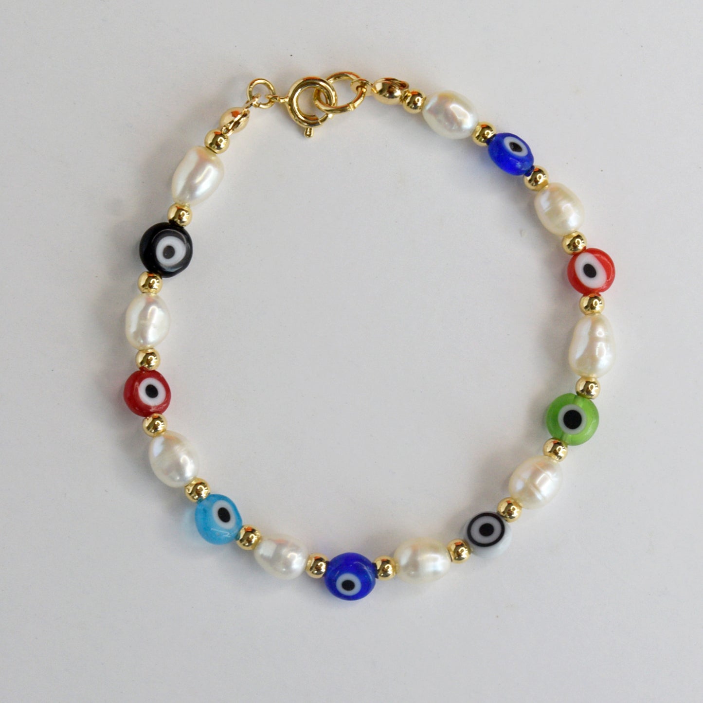 Pulsera Perlas con Ojitos